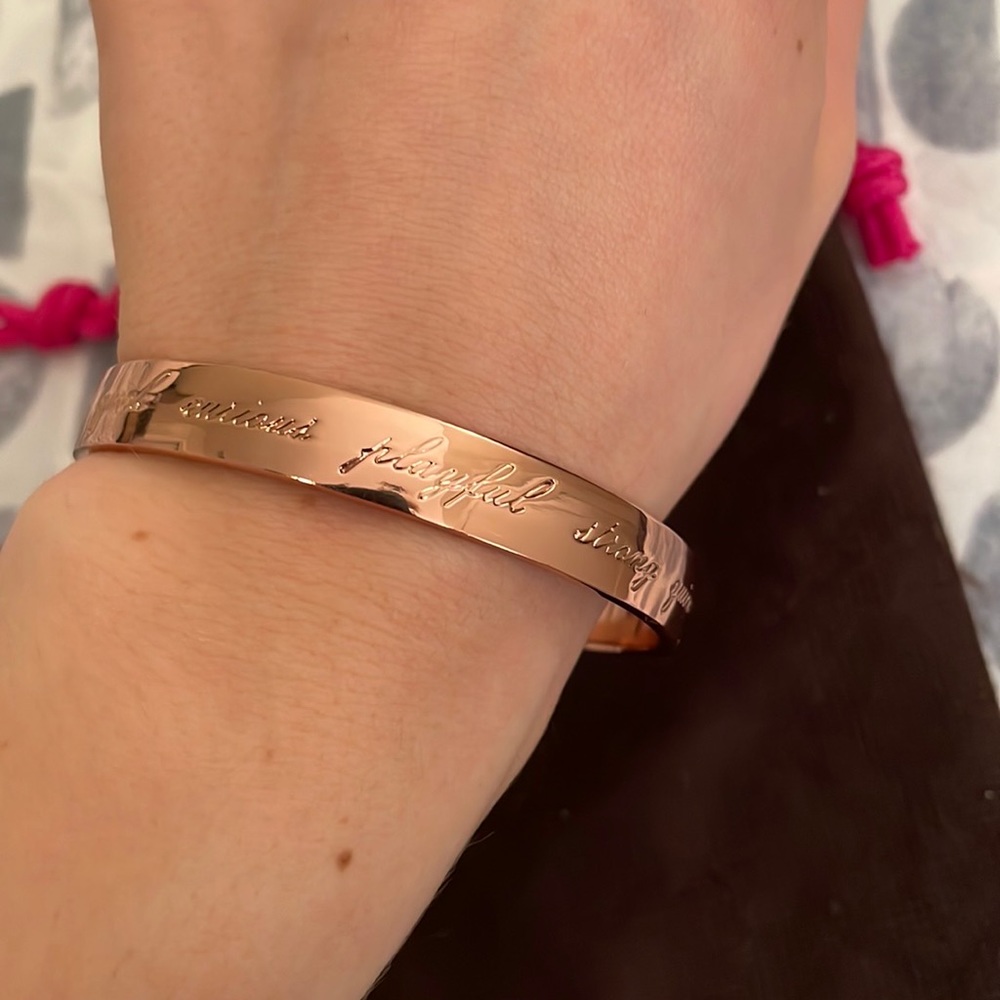 Rose Gold Engraved Bangle